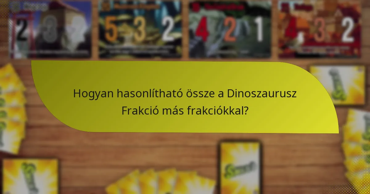 Mik a Dinoszaurusz Frakció gyengeségei?