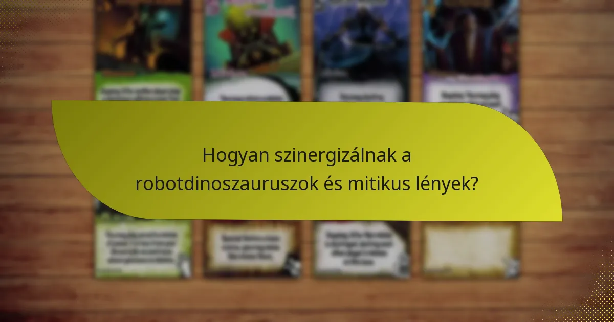 Hogyan szinergizálnak a robotdinoszauruszok és mitikus lények?