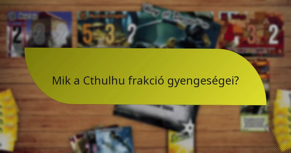Hogyan hasonlítható a Cthulhu frakció más frakciókhoz?
