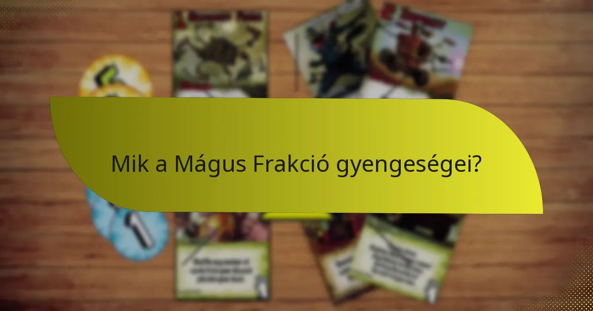 Mik a Mágus Frakció gyengeségei?