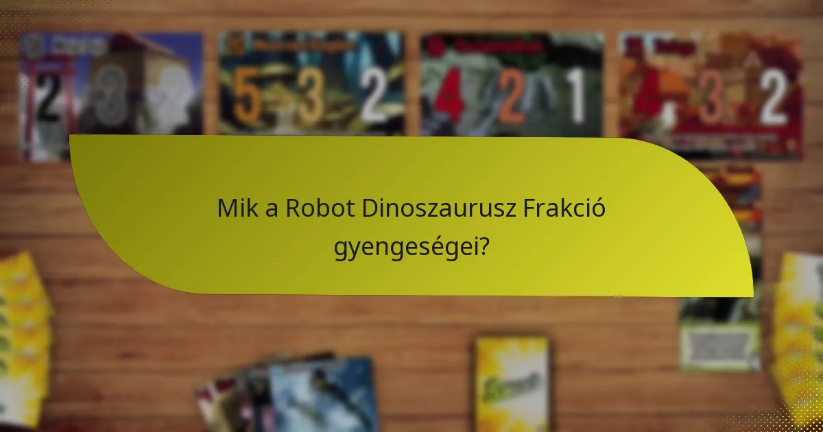 Hogyan hasonlítható a Robot Dinoszaurusz Frakció más frakciókhoz?