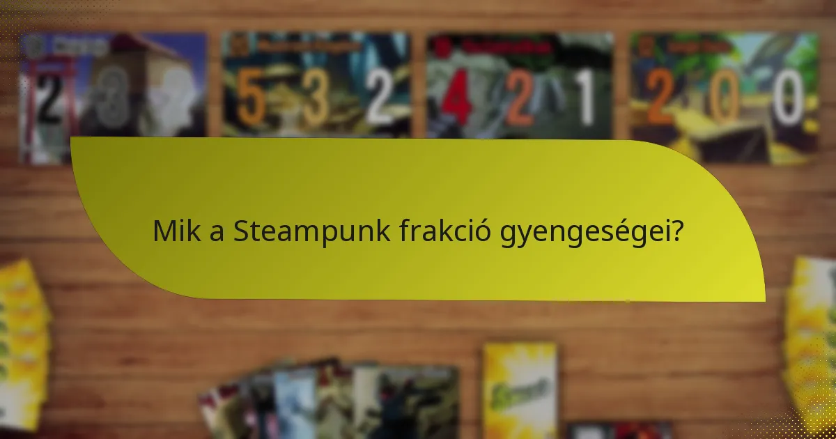 Milyen erőforrások állnak rendelkezésre a Steampunk frakció számára?